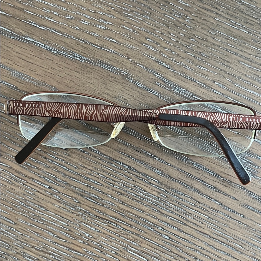 Ted Baker Women's Prowl Prescription Glasses with Brown Half Rim Frame - Picture 3 of 8